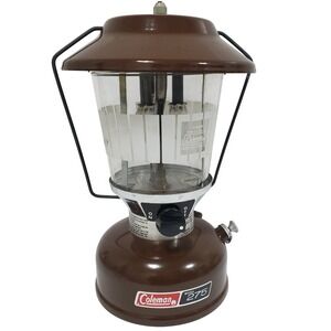Coleman Lantern Model 275 Camping Gas Double Mantle Brown VTG 275-710 Not Tested
